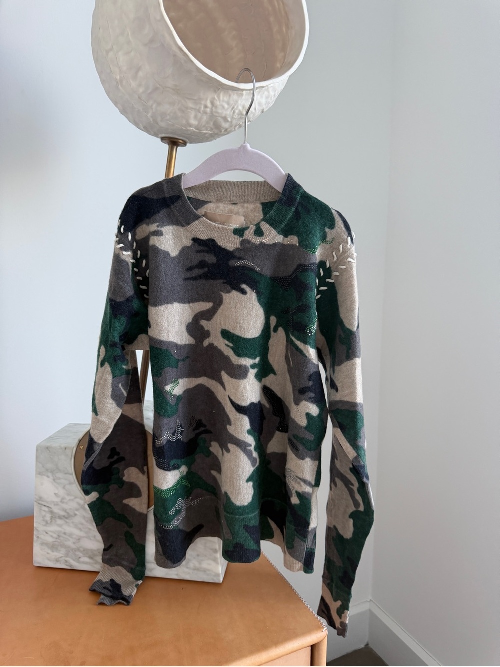 Zadig & Voltaire Cashmere Long sleeve crewneck. XS. Camouflage